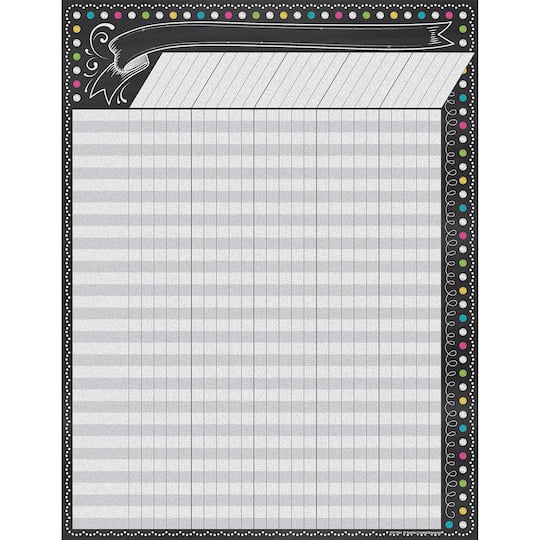 Teacher Created Resources Chalkboard Brights Incentive Chart, 12ct.